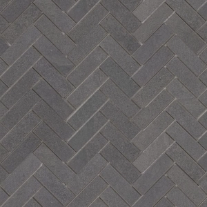 Ultra Slate 1x3 Herringbone Mosaic Dark Grey