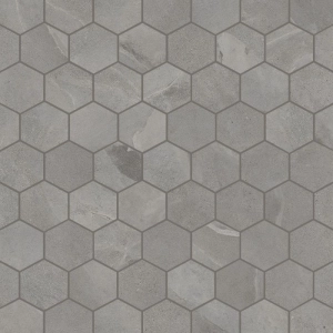 Ultra Slate 2 Hex Mosaic Mid Grey
