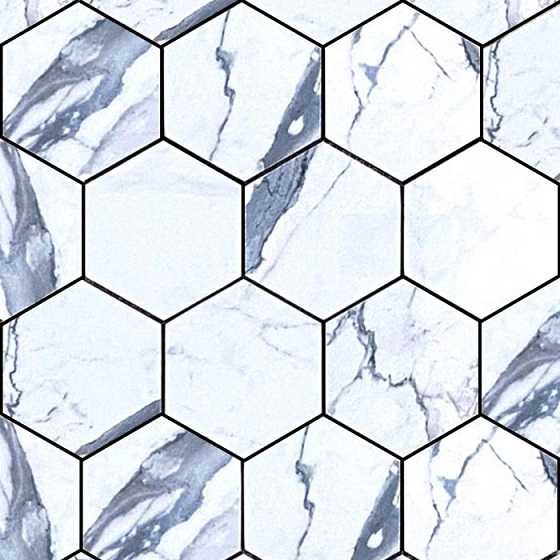 Divine 4 Hex Mosaic Shiny Sky Polished