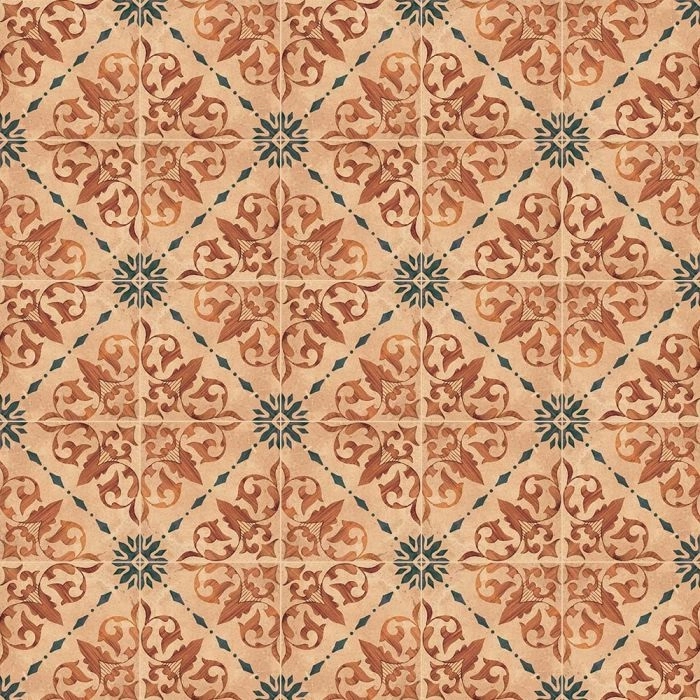 Earthenware 4.5X4.5 Pattern Greta