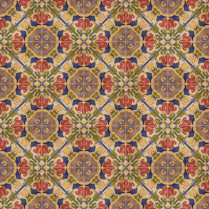 Earthenware 4.5X4.5 Pattern Lara
