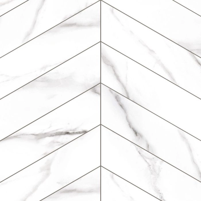 Endura 3x16 Chevron Calacatta White Endura 3x16 Chevron Calacatta White