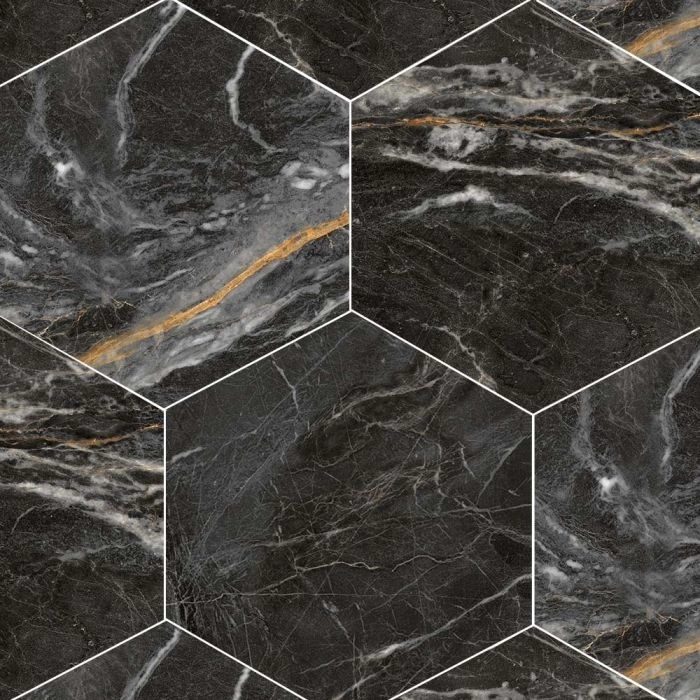Endura 8x9 Hex Marquina Gold