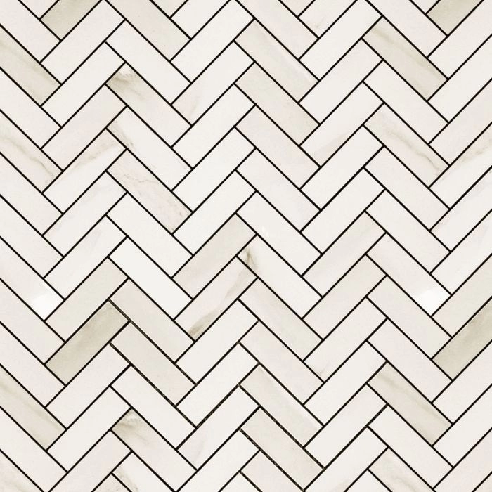Eternal 1x3 Herringbone Calacatta Gold Polished