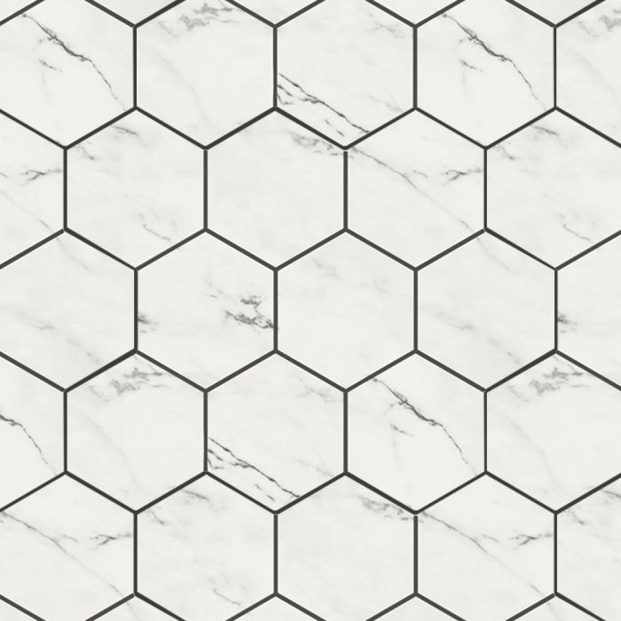 Gallery 4 Hex Mosaic Statuario Bianco