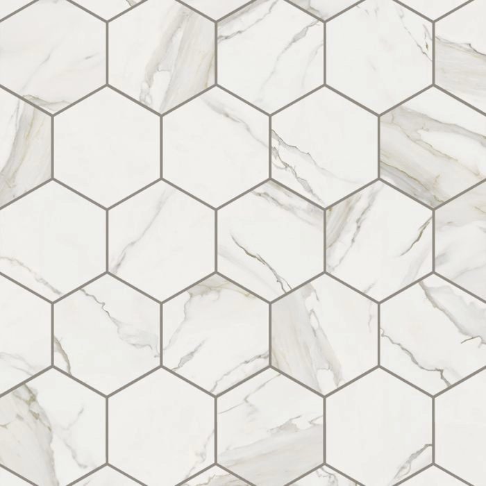Gallery 4 Hex Mosaic Calacatta Gold Gallery 4 Hex Mosaic Calacatta Gold