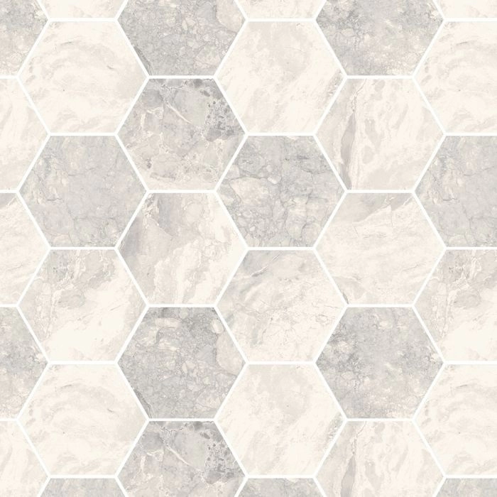 Gemstone 4 Hex Mosaic Pearl Polished