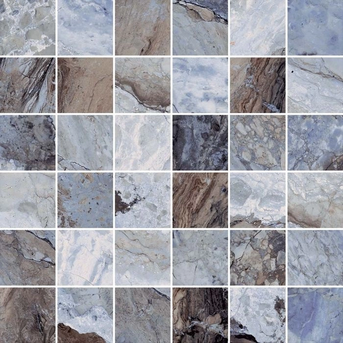 Gemstone 2x2 Mosaic Ocean Matte Gemstone 2x2 Mosaic Ocean Matte