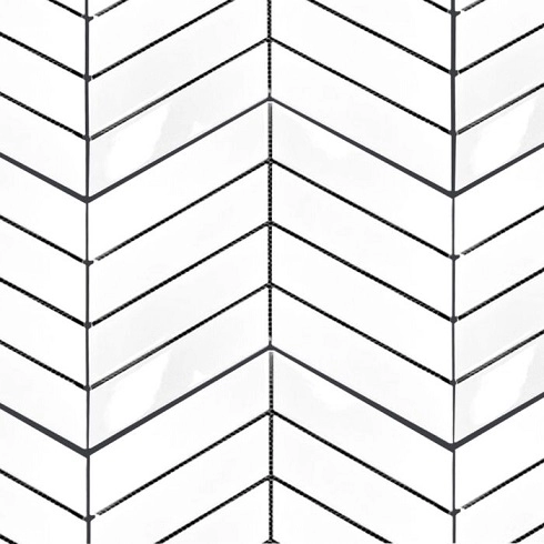 Geometrics 2x7 Chevron White Gloss
