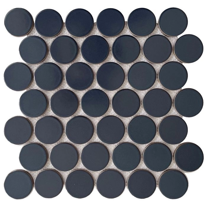 Geometrics Mosaic 2 Rounds Navy Blue