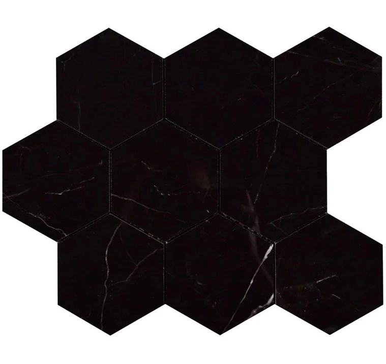 RP3013 nero marquina hexagon