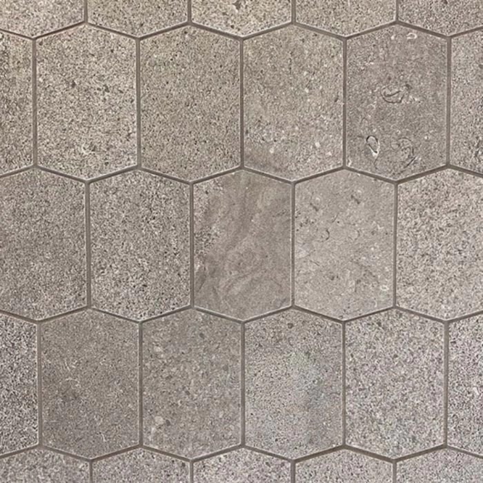 Pietra Blend 2.5x3.5 Mosaic Hexagon Grey Pietra Blend 2.5x3.5 Mosaic Hexagon Grey