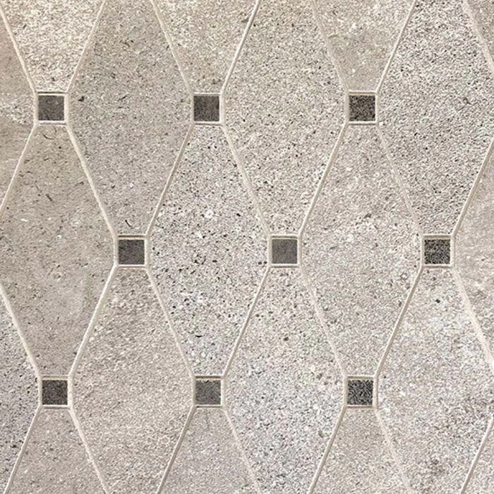 Pietra Blend 2.5x6 Mosaic Octagon Pearl Pietra Blend 2.5x6 Mosaic Octagon Pearl