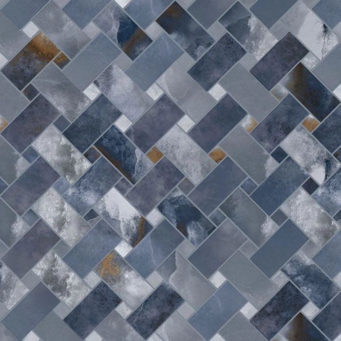 Precious Intrecci Mosaic Polished Blue