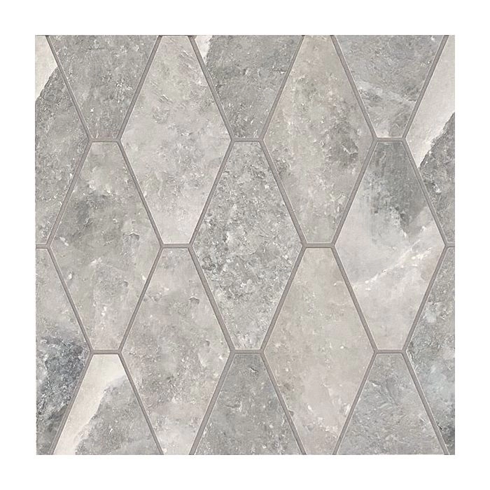 Rock Salt 3x6 Long Hex Mosaic Matte Celtic Gray Rock Salt 3x6 Long Hex Mosaic Matte Celtic Gray