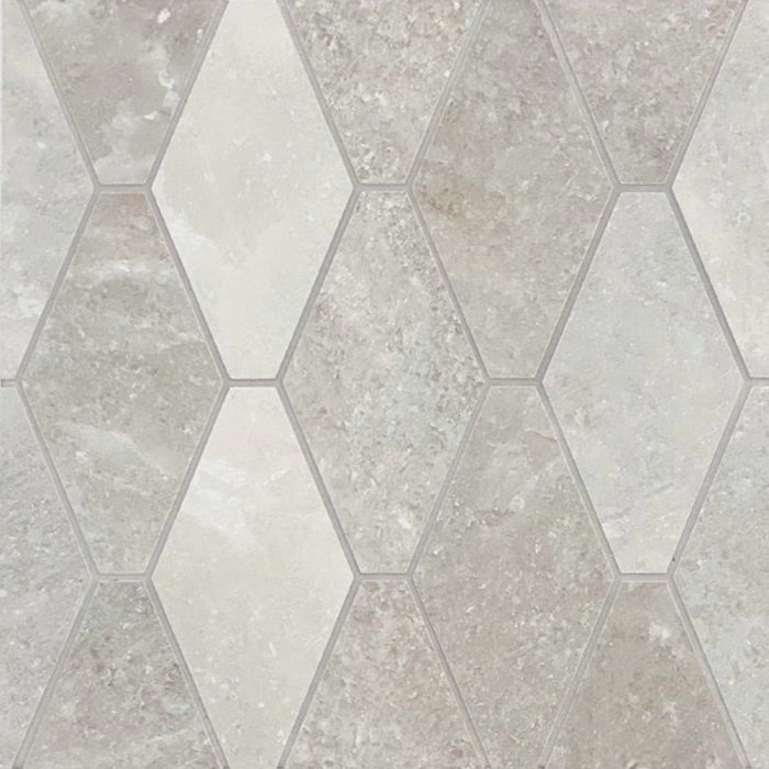 Rock Salt 3x6 Long Hex Mosaic Matte Danish Smoke