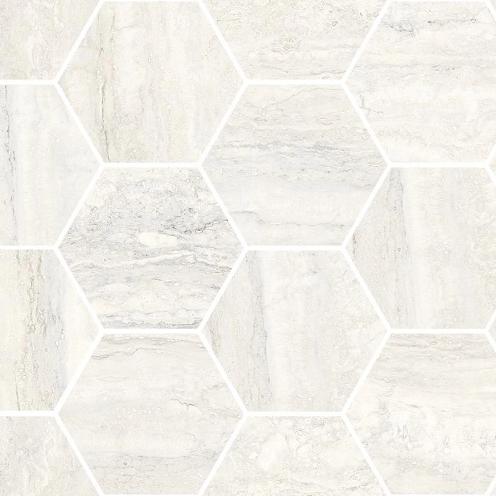 Saturnia 4 Hexagon Mosaic Polished White Saturnia 4 Hexagon Mosaic Polished White