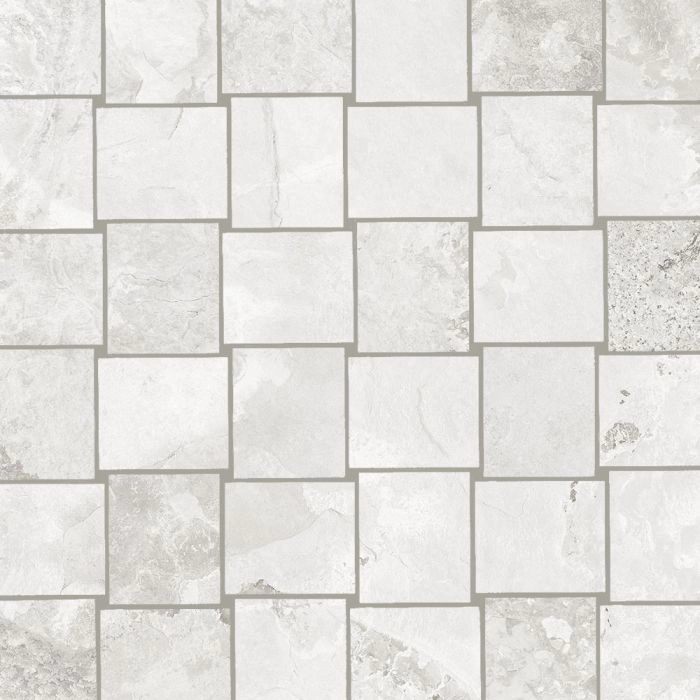 Slate Woven Mosaic Blanco Matte Slate Woven Mosaic Blanco Matte