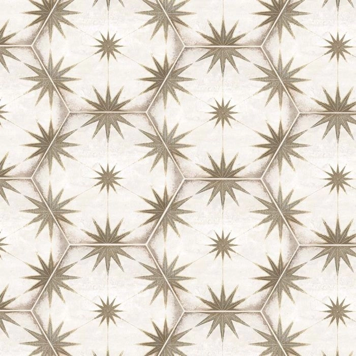 Symmetry 8x9 Hexagon Deco Taupe