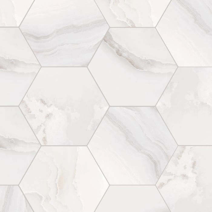 Symmetry 8x9 Hexagon Tranquility White