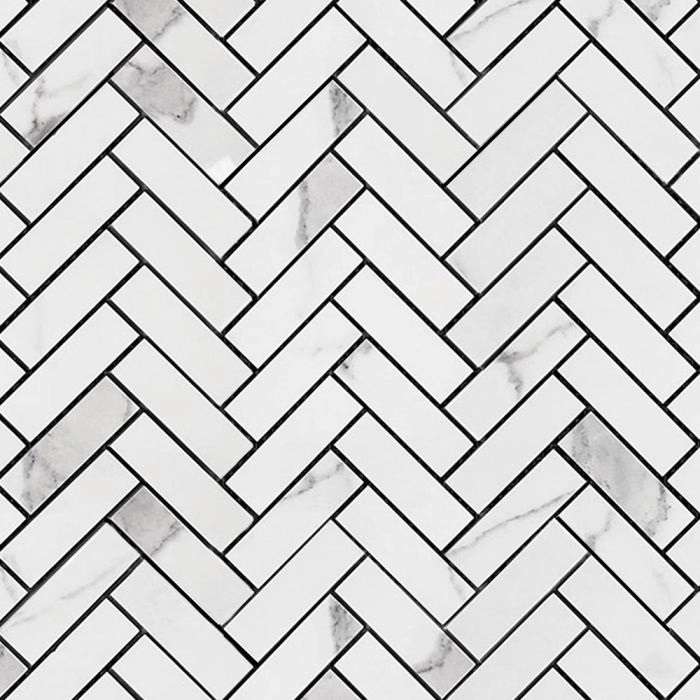 Timeless 1x3 Herringbone Calacatta Polished