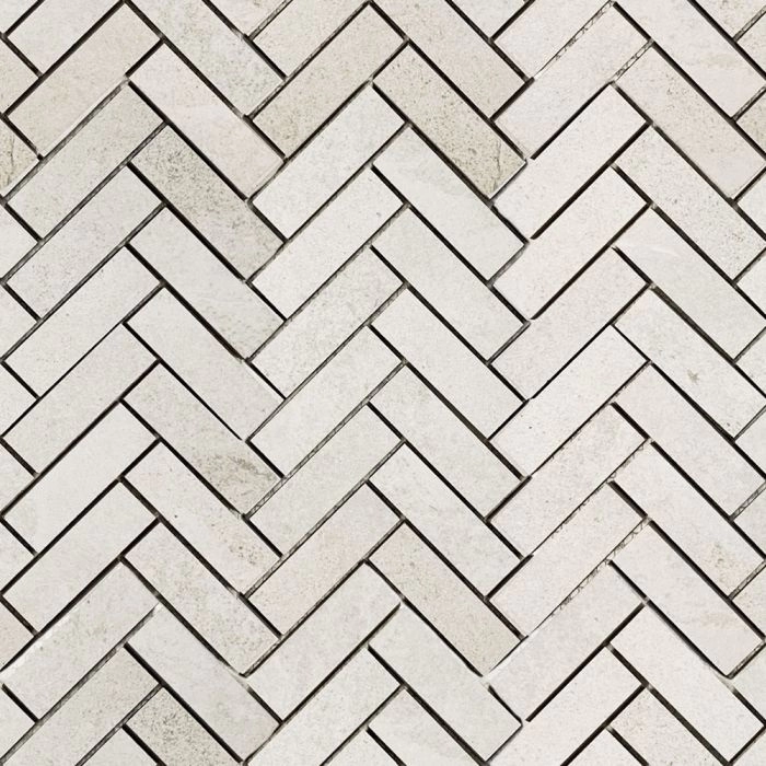 Ultra Slate 1x3 Herringbone Mosaic Ivory Ultra Slate 1x3 Herringbone Mosaic Ivory