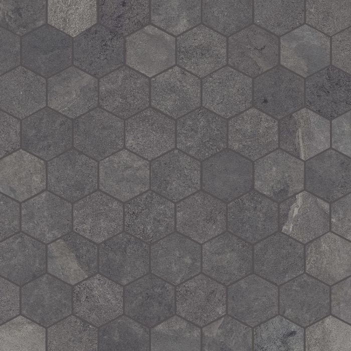 Ultra Slate 2 Hex Mosaic Dark Grey Ultra Slate 2 Hex Mosaic Dark Grey