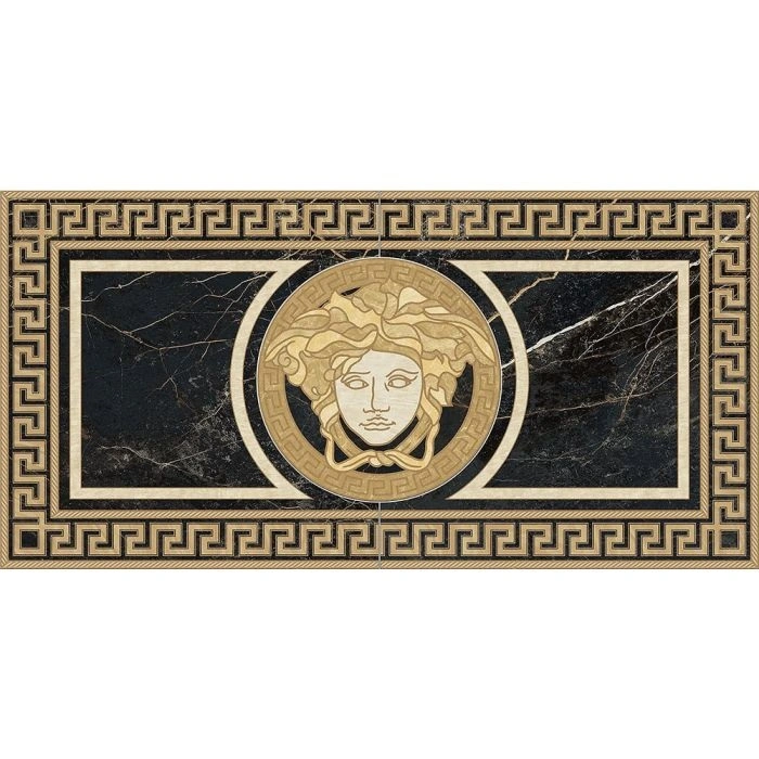 Versace Marble 23x46 Rosone Nero