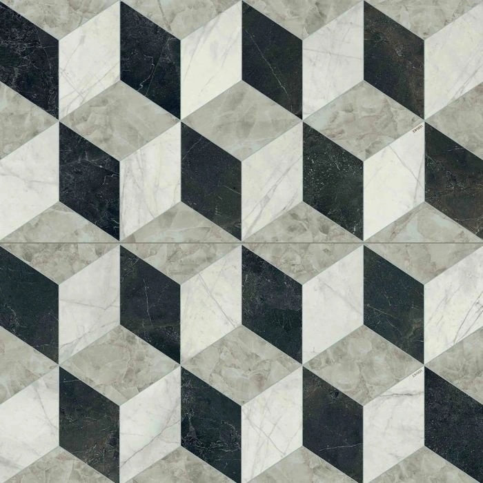 Versace Tarsia 24X48 Cubic Nero