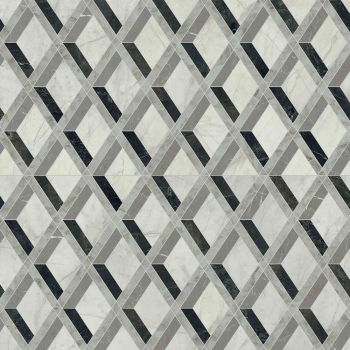 Versace Tarsia 24X48 Lozen Nero