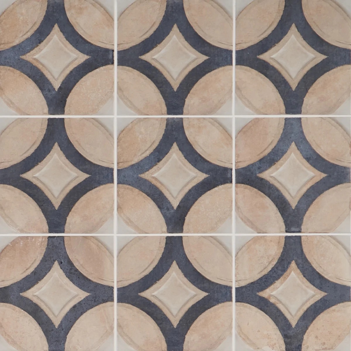 Angela Harris Messina Circles Terra Crema 8x8 Matte Porcelain ...