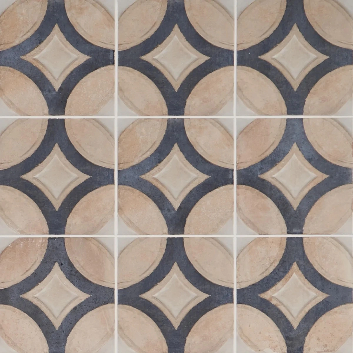 Angela Harris Messina Circles Terra Crema 8x8 Matte Porcelain