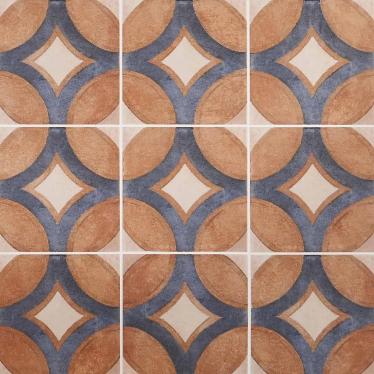 Angela Harris Messina Circles Terracotta 8x8 Matte Porcelain