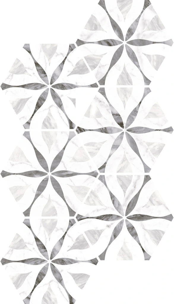 Bardiglio Hex. Flower