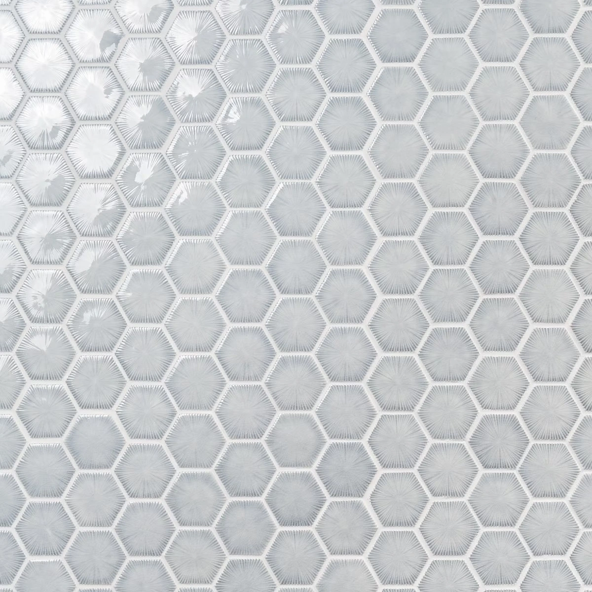 Baroque Glass Sky Blue 3" Burst Polished Mosaic
