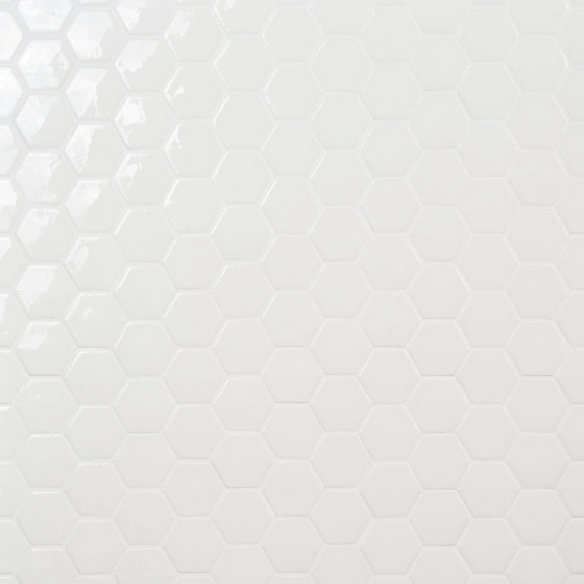 Baroque Glass Blanco White 3" Burst Polished Mosaic