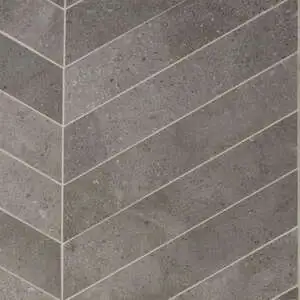 Ages Fossil Dark Gray 4x21 Chevron Limestone Look Matte Porcelai