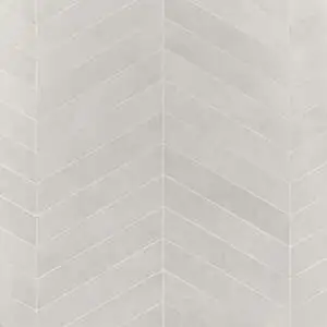 Ages Perla White 4x21 Chevron Limestone Look Matte Porcelain Til
