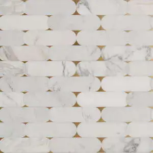Alanis Calacatta Brass Polished Marble + Brass