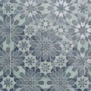 Alpana Taza Ocean Blue Mixed Finish Lava Stone and Cement Mosaic