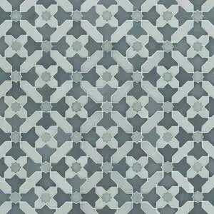 Alpana Safi Ocean Blue Mixed Finish Lava Stone and Cement Mosaic