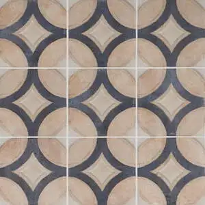 Angela Harris Messina Circles Terra Crema 8x8 Matte Porcelain