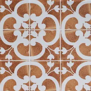 Angela Harris Messina Flora Terracotta 8x8 Matte Porcelain Matte