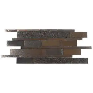 Art Lava Ledger Bronze Polished Lava Stone Mosaic Tile