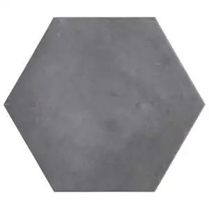 Banza Charcoal Black 8" Hexagon Matte Porcelain Tile