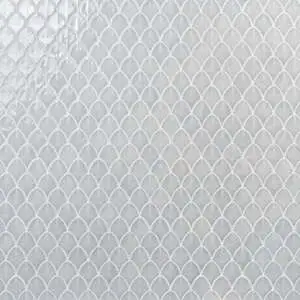Baroque Mosaic Sky Blue 3x4" Fan Polished Mosaic