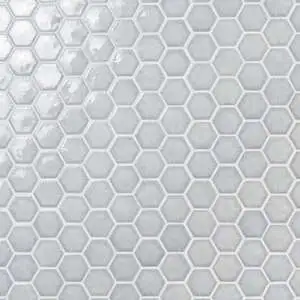 Baroque Glass Sky Blue 3" Burst Polished Mosaic