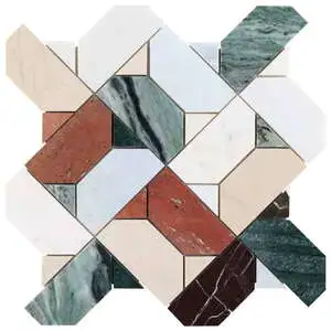 Cafura Tuscany Multicolor Polished Marble Luxury Mosaic Tile
