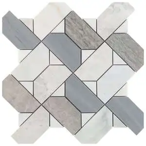Cafura Glacier Gray Polished Marble Luxury Mosaic Tile