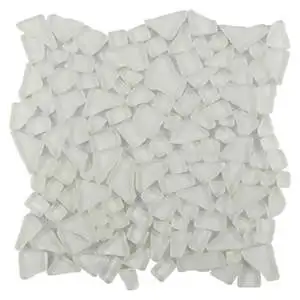 Dolphin Arctic White Frosted Matte Glass Mosaic Tile